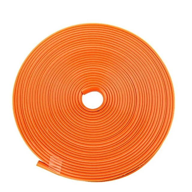 Mistaha Wheel Rim Trim Kit 8M Orange - High-Quality Adhesive, Colorful DIY Modification, Scratch Protection, Complete Set for 4 Large Hubs - IPA Rubber, Various Colors - Car Wheel Edge Protector Ring