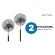 thumbnail image 2 of Kit De 2 Ventiladores 18in, 85w De Potencia, 3 Aspas Metal Estructura Negro Aspas Plateado Diámetro 18, 2 of 5