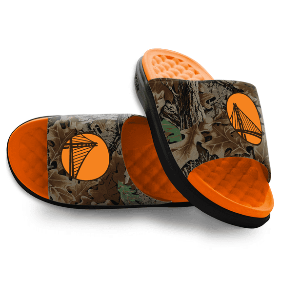 Unisex ISlide  Golden State Warriors RealTree Advantage Camo Motive Slide Sandals