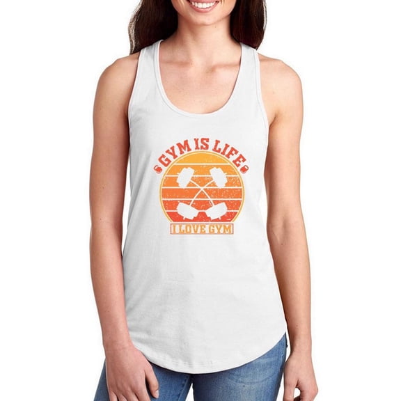 I Love Gym Racerback Tank Women -Image by Shutterstock, Female x-Large