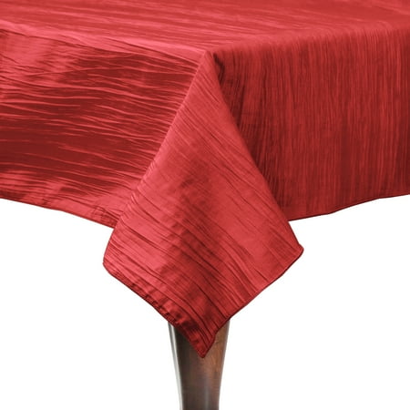 

Ultimate Textile (3 Pack) Crinkle Taffeta - Delano 72 x 120-Inch Rectangular Tablecloth - for Party Wedding Home Dining Hotel and Catering use Red