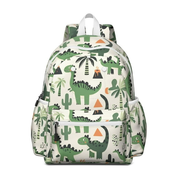 Cute Dinosaur Pattern Backpack for School,Cute School Bag,Schoolbag with Adjustable Shoulder Straps & Padded Back,13.4"x11"x4.7"