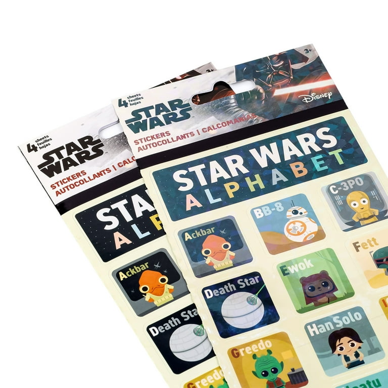 Star Wars 4pc Cute Sticker Sheets Kids Art Supplies Ages 3 and Up 