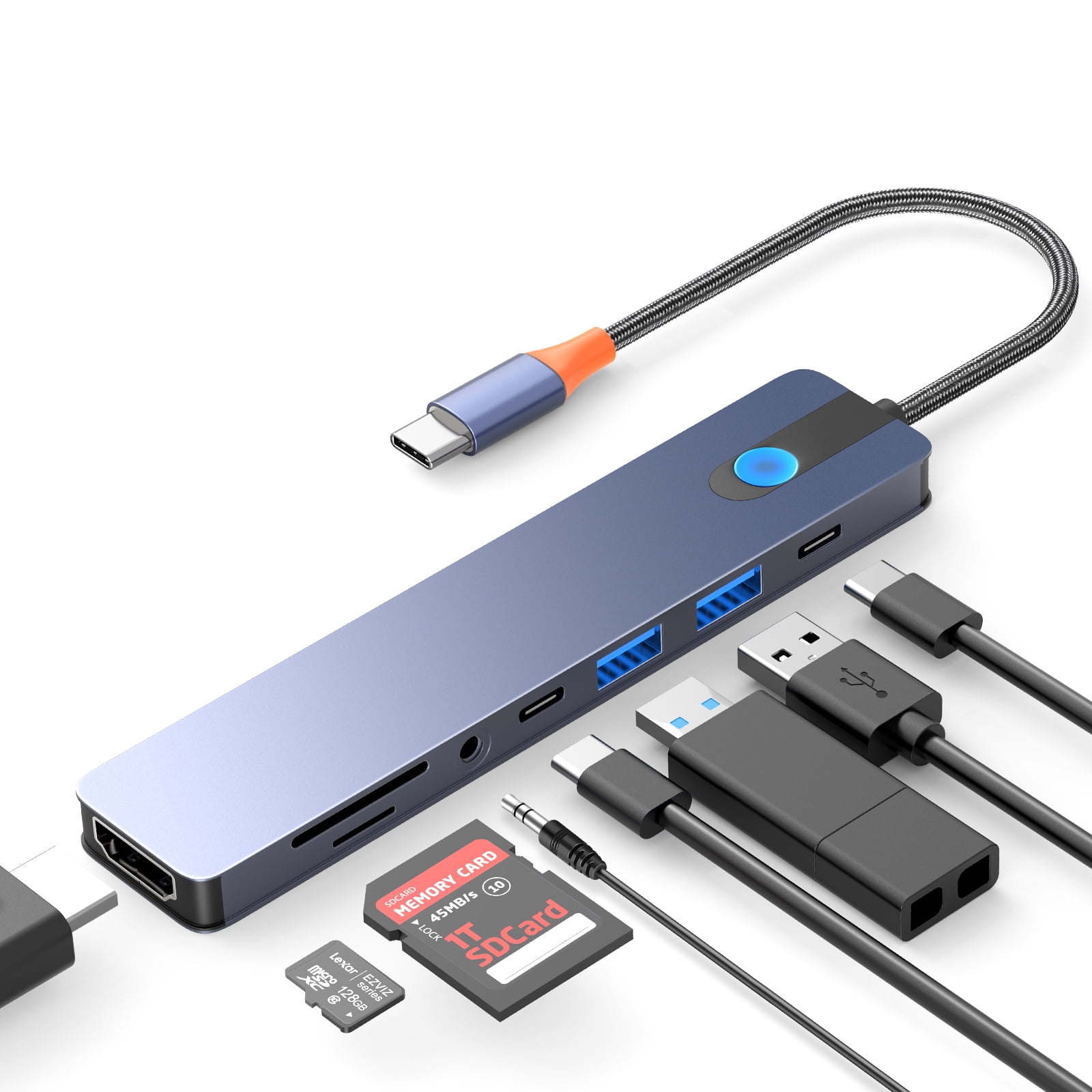 Mac Mini M4 USB C HUB For IPad Pro 9-in-1 Adapter For IPad Pro M4