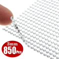 thumbnail image 2 of 850 pzas de cristales brillantes de 3mm pedrería de decoración de automóvil Arte móvil Diamante autoadhesivo autoadhesivo huangjie unisex, 2 of 2
