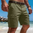 thumbnail image 2 of Cargo Shorts for Men Relaxed fit Elastic Waist Athletic Work Shorts Summer Lightweight Hiking Shorts Multi Pockets,S, 2 of 5