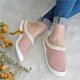 thumbnail image 1 of Zapatos de lona de corte bajo de fondo plano para mujer Zapatillas de algodón antideslizantes planas informales versión perezosa de un pie Wmkox8yii hj789, 1 of 6