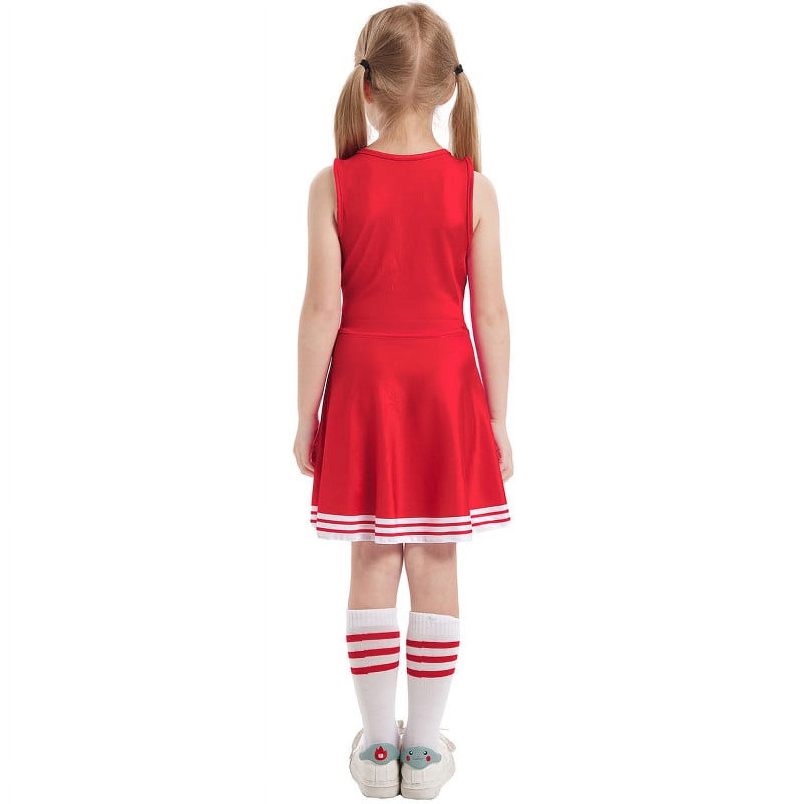 TiaoBug Costume Pom-pom Girl Enfant Fille Déguisement Cheerleaders