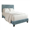 thumbnail image 5 of Castle Place Chic Corduroy Velvet Upholstered Twin Bed, Light Blue, 5 of 7