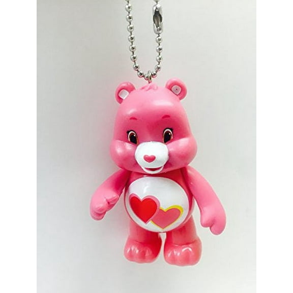 3" Cheer Rainbow Care Bear Keychain Dangler Key Chain Ring PVC Figure Figurine Toy