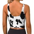 thumbnail image 4 of Sports Bra Women Running Yoga Clothes Vest Cow Daisies Gathering Fitness Vest, 4 of 7