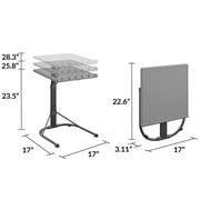 COSCO Multi-Functional Personal Folding Activity Table, Gray, Adjustable Height, Portable Workspace, Great for Snacking & Homework, Compact Fold, Space Saving