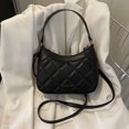thumbnail image 4 of Bolsos cruzados de cuero de PU con correas dobles Bolsos de mano Hobo para mujer (Negro), 4 of 9