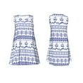thumbnail image 3 of Bixox Abstract Gondola Snowflake Print Women's Sleeveless A-Line Dress with Pockets, Casual Knee-Length Tank Dress for Summer-3X-Large, 3 of 7