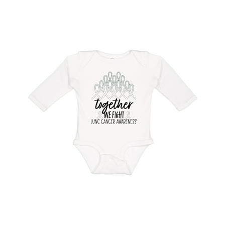 

Inktastic Together We Fight Lung Cancer Awareness Boys or Girls Long Sleeve Baby Bodysuit