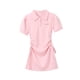 thumbnail image 1 of Minivestidos para mujer, combinables, sexys, estilo coreano, fruncidos, de verano, estéticos, de manga corta, ropa de calle, universidad, diario, nuevos, 1 of 6