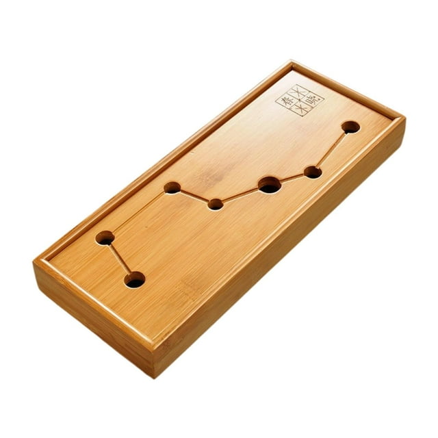Bandeja de té bandeja Kungfu, mesa de té portátil con patrón de siete estrellas, bandeja de servicio de té chino, para el hogar de té doméstico