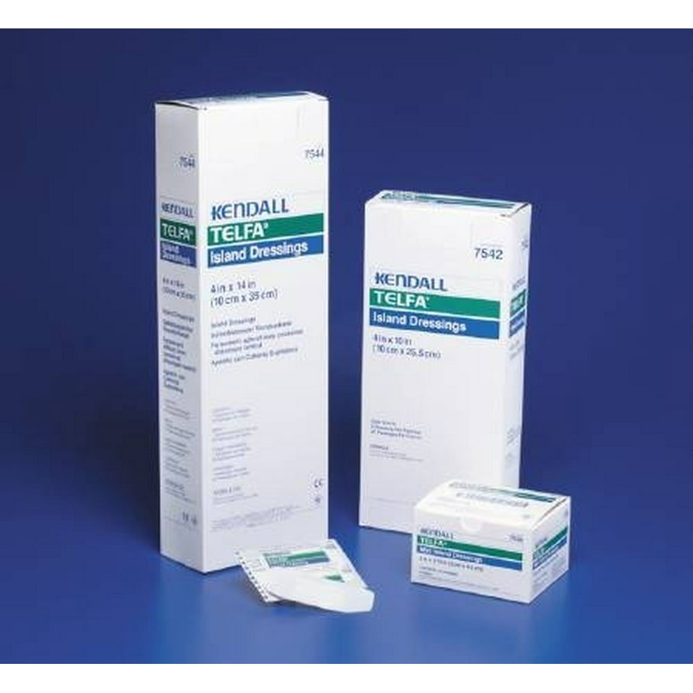Telfa Adhesive Island Dressing 2X3.75 Sterile Latex FreeBox of 50