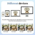 thumbnail image 6 of Leumius 40" Papasan Chair, Ergonomic Wicker Chair with Cloud Thick Density Fabric Cushion, Fluid 360 Degree Swivel for Reading,Living Room, Bedroom,Lounge,Gray Base, Beige+Natural Wood, 6 of 10