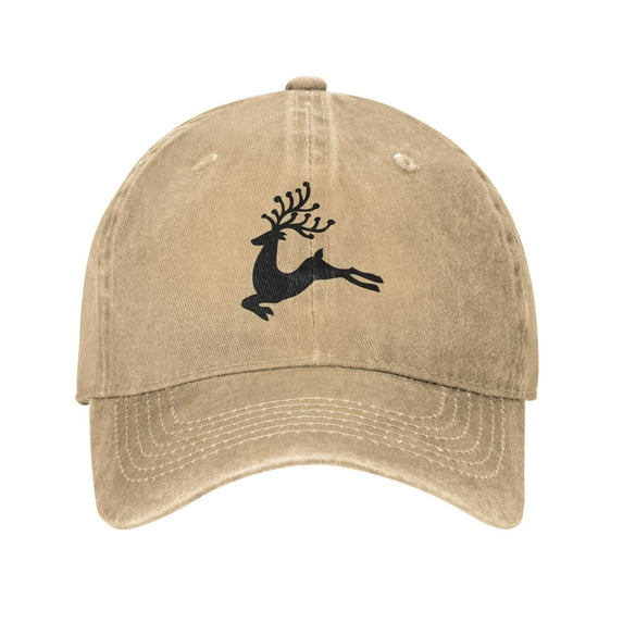 ZICANCN Adjustable Baseball Cap Women, Forest Fawn Silhouette Hats for Men Adult Washed Cotton Denim Baseball Caps Fashion, Natural