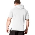 thumbnail image 2 of COOFANDY Men's Short Sleeve Sweatshirts Gym Workout Lightweight Pullover athletic hoodies muscle fit Hood T Shirts, 2 of 6