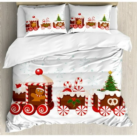 Ambesonne Christmas Duvet Cover Set Walmart Com