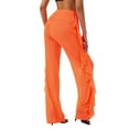 thumbnail image 4 of Mxiqqpltky Women Mesh Sheer Ruffle Cover Up Pants, 4 of 8