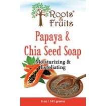 Roots & Fruits By Bio Nutrition Soap, Papaya & Chia Seed, 5 Oz