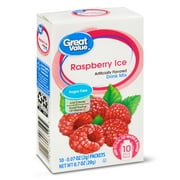 Great Value Raspberry Ice Drink Mix, 0.07 Oz, 10 Ct