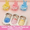 Calico Critters Triplets Care Set, Dollhouse Playset with 3 Figures and ...