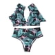 thumbnail image 3 of Traje de baño de bikini con estampado de piezas, traje de baño de bikini para mujer, traje de baño de bikini con volantes, traje de baño de bikini de piezas elaborado con cuidado, 3 of 8