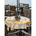 thumbnail image 2 of Outdoor Tablecloth with Umbrella Hole for Patio/Picnic/Party/Camping, White Daisy Waterproof Table Cloth Round Cover Washable, Spring Floral Bees Elegant Pastoral Botanical (Dia 60"), 2 of 8