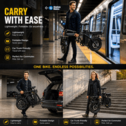 Electric Bike for Adults 500W Motor 20 MPH Max Speed Foldable Ebike 14 Electric Bicycles Max 20 Miles Range (Pedal Assist Mode) Mini E Bikes
