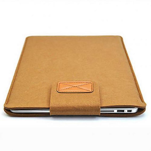 Felt Sleeve Slim Tablet Case Cover Bag for MacBooks Air Pro 11 13 15 Inch Solid Color Tablet Storage Bag Brown 13 Inch