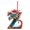 A026- Z, variant on 2D Flat Christmas Ornament Featuring Vibrant Dragon Letter E Design, Premium Printed Acrylic Hanging Decoration for Festive Holiday Tree Display, Unique Seasonal Home Decor Gift