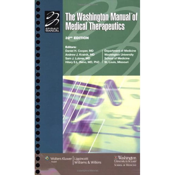 The Washington Manual of Medical Therapeutics (Paperback) by Daniel H Cooper, Andrew J Krainik, Sam J Lubner