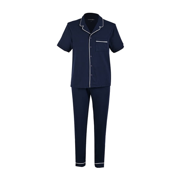 Pijama George para Caballero tipo Pantalón Talla CH Marino, 2 Piezas