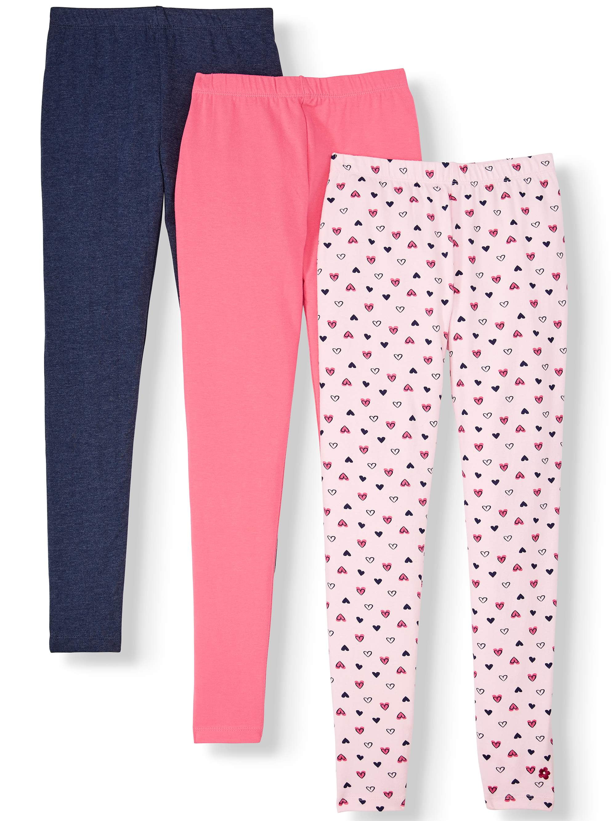 Baby Girls Infant Toddler 2 Pack Soft Leggings Jeggings Trouser Pants With Frill