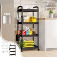 thumbnail image 1 of Sentmoon Corner Shelf Multi Functional Mobile Cart Organizer Kitchen Shelf Living Room Mobile Snack Shelf Bathroom Floor Storage Shelf for Bedroom Decoration, 1 of 7