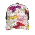 thumbnail image 2 of Picia Butterflies and Vintage Pattern Trucker Hat,Baseball Cap,Sun Protection Cap,Stylish Headwear,Leisure Cap,Outdoor Sports Cap, 2 of 7