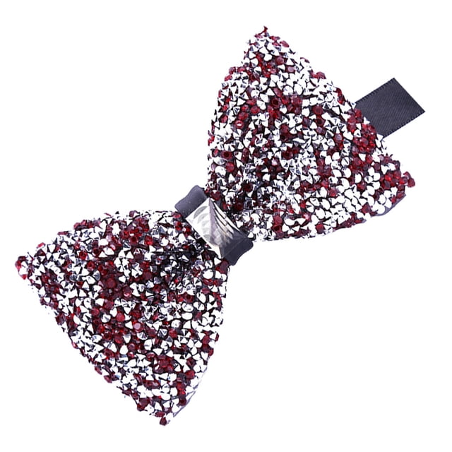 Sonducket Lazos de diamantes de imitación, lazos de cristal, corbata ornamental ostentosa, accesorio de ropa ajustable a la moda para banquetes y Accesorios de disfraces siete