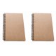 thumbnail image 1 of BRIGHTFUFU Cuaderno de bocetos de papel Kraft clásico DIY, papelería, suministros escolares, Bloc de notas en espiral para pintar, dibujar, regalo para niños, 2 uds., 1 of 7