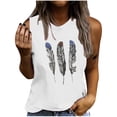 thumbnail image 1 of Moda mujer Casual sin mangas impreso señoras sudaderas Tops camisa chaleco fino Fridja qr2091, 1 of 6