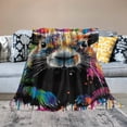 thumbnail image 2 of Orinice   Boys Beaver  Throw Blanket,Guinea Pig   Blanket Lovely Animal Sherpa Blanket for Boys Girls Children Bedroom Decor,Watercolor Tie Dye   Blanket Decorative Sofa Couch 40x50in, 2 of 6