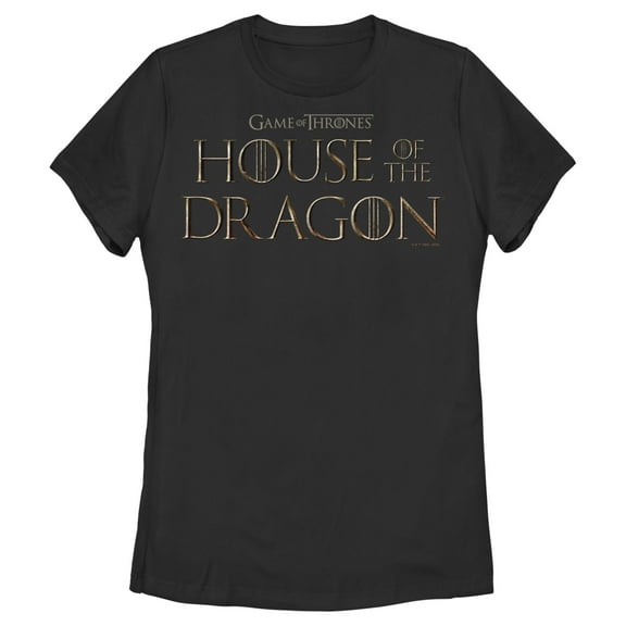 Women's Game of Thrones: House of the Dragon Series Logo  Graphic Tee Black Medium