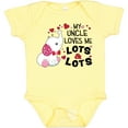 thumbnail image 3 of Inktastic My Uncle Loves Me Lots and Lots Cute Elephant Boys or Girls Baby Bodysuit, 3 of 5
