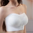 thumbnail image 3 of LLYWEY Padded Push up Bras Women Plus Size Sports Bras Women Ladies Lace Bra Style-1089 Women's Plus Lace Bra Feature Adult Female T-Shirt Sports Bras White 40B, 3 of 7