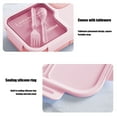 thumbnail image 5 of MICLOZYT Clearance,Reusable LeakProof Bento Box for Women,Bento Box Adult Lunch Box,BPA Free Food Storage Container,1450ml 3 Compartments, 5 of 7