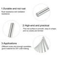 thumbnail image 5 of Uxcell 19 Pcs 304 Stainless Steel Round Rods 2/2.5/3/4/5/6/8/10mm Dia 350mm Length Solid Shaft Rods for DIY Model Car, 5 of 5