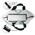 thumbnail image 4 of Balery Teal Mama Llama Bolsa Tote Estilo Estético con Cremalleras, Bolsa de Hombro, Bolsa de Compras Grande y Plegable, 4 of 8